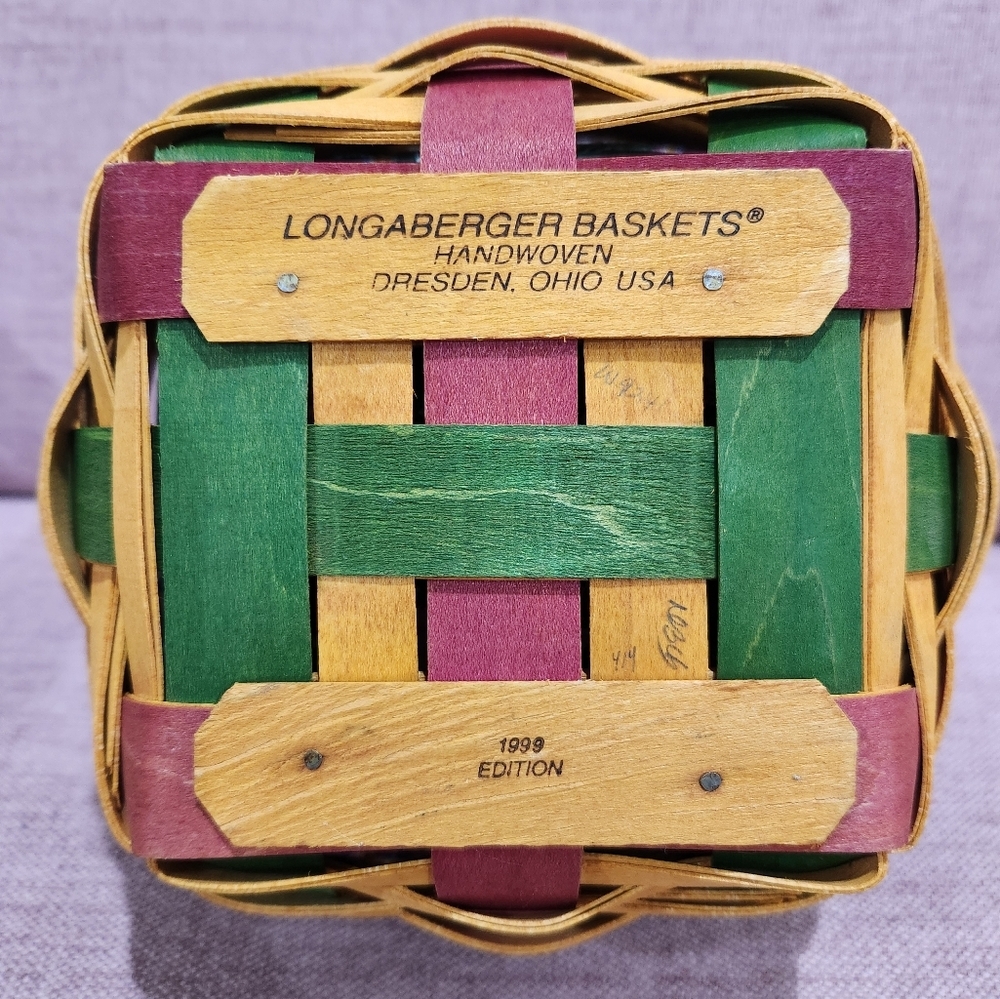 Vintage 1999 Longaberger Wooden Bunny Easter Basket - Picture 2 of 4